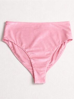 Tiger Mist Pink High Waist Bikini Bottoms Swimwear Medium Stretch Fit